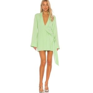 L’ACADEMIE THE GERALDINE MINI DRESS IN NILE GREEN